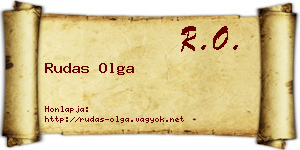 Rudas Olga névjegykártya
