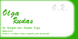 olga rudas business card